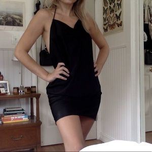 Motel Satin Halter Dress